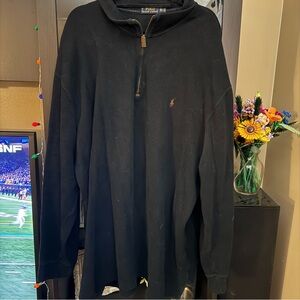 GUC Men’s Ralph Lauren Black Quarter Zip Pullover 3XLT